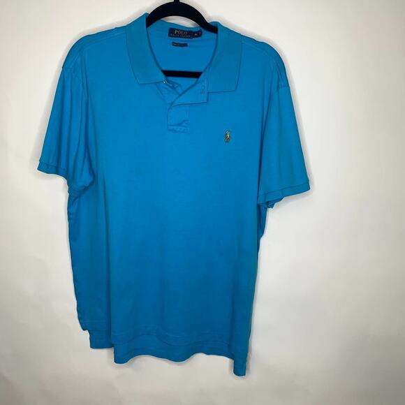 Polo Ralph Lauren Turquoise Blue Polo Shirt Sz XL - Picture 1 of 5